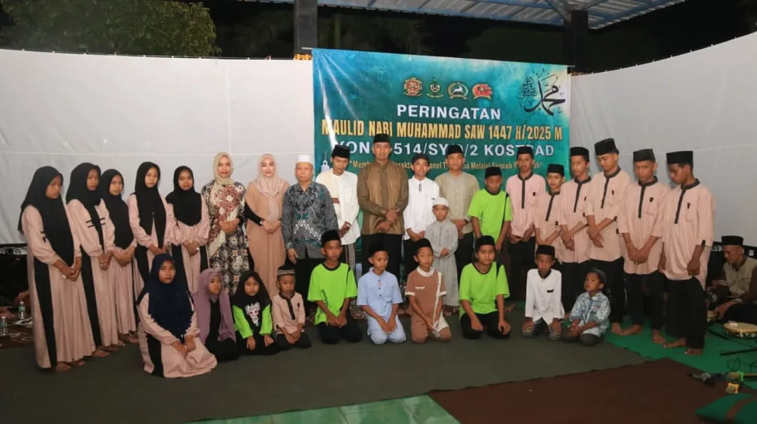 Meneladani Akhlak Rasulullah, Yonif 514/SY Gelar Maulid Nabi dan Santuni Anak Yatim