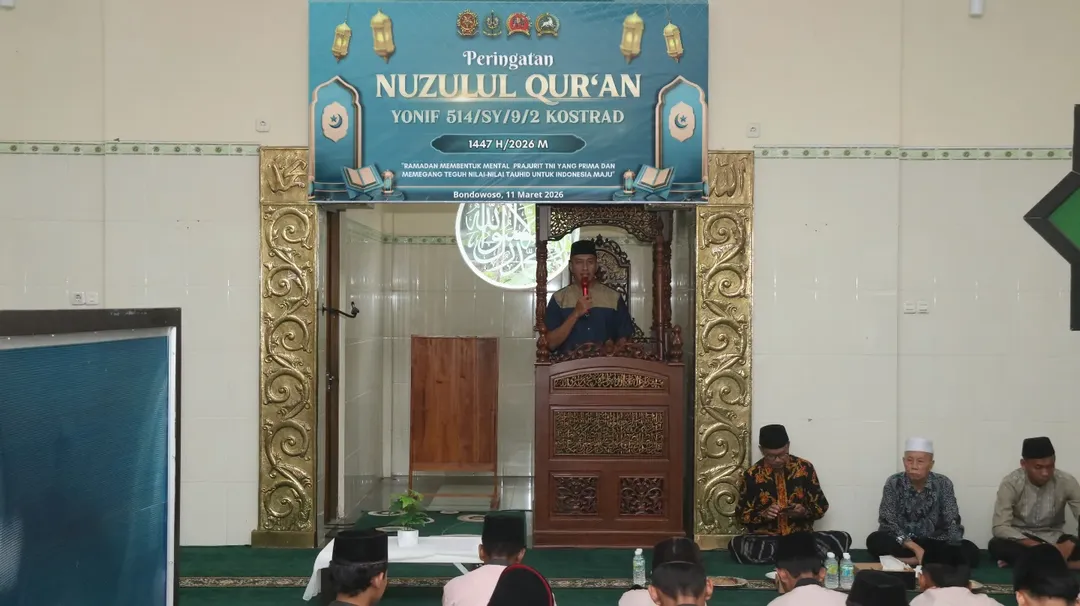 Danyonif 514/SY Ajak Prajurit Teladani Nilai Al-Qur’an dalam Peringatan Nuzulul Qur’an