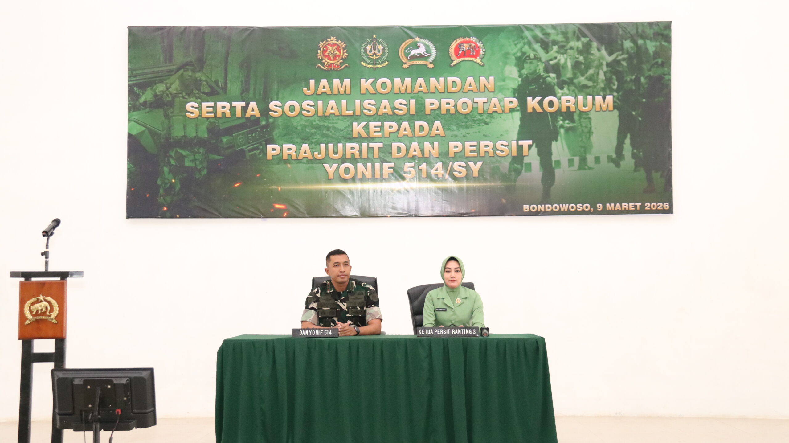 Pengarahan Danyonif 514/SY kepada Prajurit Dan Persit